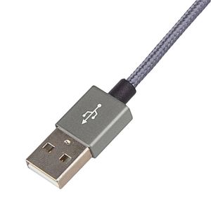 Cable micro USB  a USB G Mobile 30 cm, forrado de nylon, gris (reempacado)