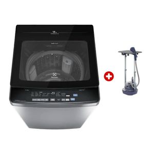 Combo Electrolux: Lavadora carga superior 13kg, Efficient Silent Inverter, gris (EWIJ13F2XSYG) + Vaporizador de ropa Expert (EGS20)