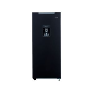 Refrigeradora 1 puerta Midea Low Frost, con dispensador, Fresh Box y control mecánico, negro