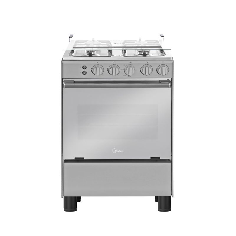 Cocina-a-Gas-Midea-24”-Silver-con-4-quemadores