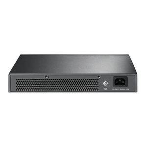 Switch Conmutador TP-Link TL-SG1016D, 16 puertos Gigabit, 10/100/1000 Mbps, eficiencia energética, de escritorio y montaje en rack, negro