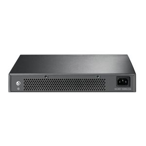 Switch Conmutador TP-Link TL-SG1024D, 24 puertos Gigabit, 10/100/1000 Mbps, de escritorio y montaje rack, ahorro energía, negro