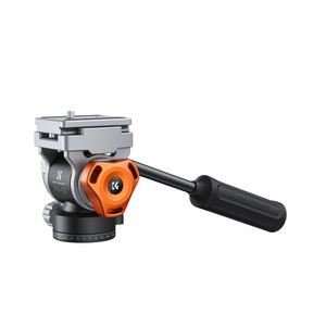Cabezal para trípode K&F Concept KF31.087, hidráulico, panorámico 360°, inclinación ±90°, con placa Arca-Swiss