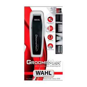 Afeitadora y recortador con 6 peines, Wahl 05537-3008 Grooming Kit, cabezal de precisión, negro
