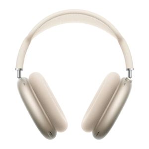 AirPods Max con cancelación activa de ruido, 20 horas de batería, carga tipo C, diseño on-ear, audio espacial, color Starlight