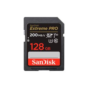 Memoria SD SanDisk Extreme PRO 128GB, 200MB/s Lectura, 90MB/s Escritura, V30 U3 Clase 10