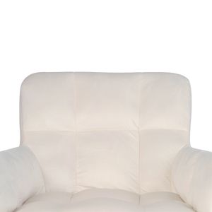 Silla giratoria de escritorio Buckingham curve, terciopelo suave, soporte aluminio, hasta 70 kg, blanco