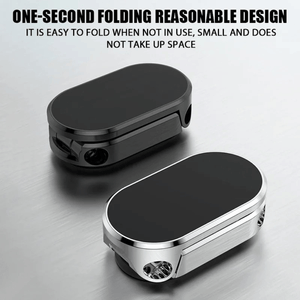 Soporte magnético para celular de auto ajustable 360° con placas metálicas, plata