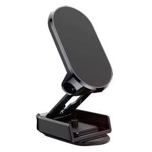 Soporte magnético para celular de auto ajustable 360° con placas metálicas, plata