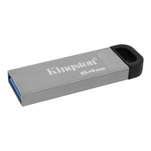 Memoria USB Kingston DataTraveler Kyson 64GB, USB 3.2, 200MB/s, diseño metálico