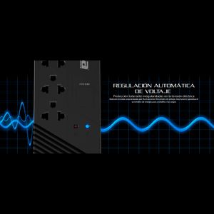 Estabilizador Forza FVR-1012 1000VA/500W 4 tomas universal, negro