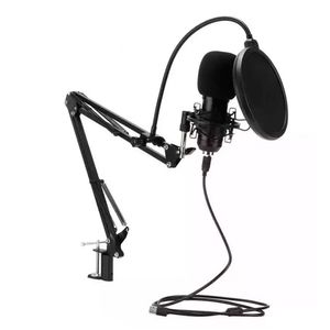 Micrófono profesional Dreizt con consola, tarjeta de sonido Bm-800, negro