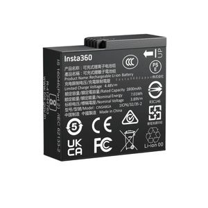 Batería Insta360 Ace Pro 2, 1800 mAh, larga duración, carga rápida, con estuche portátil incluido