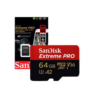 Memoria Micro SD Sandisk Extreme Pro 64GB de 200mb/s, negro