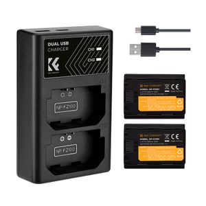 Kit de cargador + 2 baterías Sony NP-FZ100 K&F Concept KF28.0016, negro