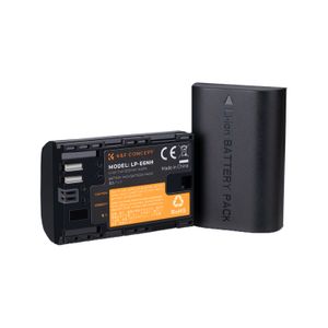 Kit de cargador + 2 baterías Canon LP-E6NH K&F Concept KF28.0013, negro