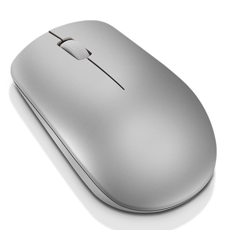 Mouse inalámbrico Lenovo 530 1200 DPI gris vista perspectiva tres cuartos diseño compacto y liviano