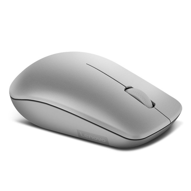 Mouse inalámbrico Lenovo 530 1200 DPI gris vista lateral perfil compacto y liviano