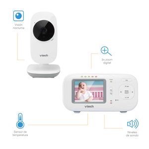 Monitor de video para bebé Vtech VM2251 visión nocturna infraroja, hasta 100 m, batería recargable (reempacado)