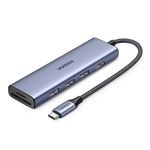 Hub-USB-C-Ugreen-CM511-20956-6-en-1-USB-3.0×2-SD-TF-PD-100W-carcasa-aluminio