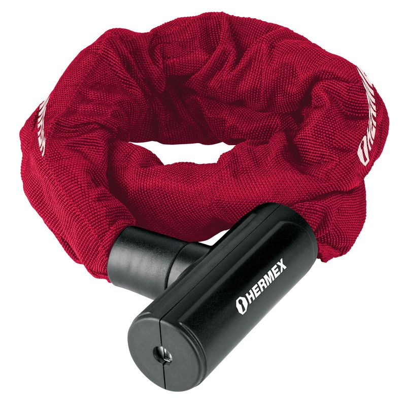 Candado-con-cadena-Hermex-CB-90-eslabon-10 mm-forro-antipolvo-90 cm-para-moto-y-bicicleta