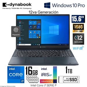 Laptop Dynabook Tecra A 50K, Intel Core I7-1260P, 16GB RAM, 1TB SSD, PML20U139011, Windows 10 Pro, azul oscuro