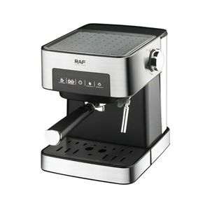 Cafetera espresso RAF R136 850W con bomba 15 bares, depósito 1.6L, espumador de leche, display digital