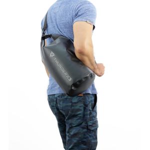 Mochila impermeable ThunderX3 Dry Bag 10, 10L, tela Oxford resistente, sello hermético, correa ajustable, negro