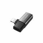 Adaptador-Mcdodo-Lightning-a-DC3.5mm-carga-y-audio-2A-compatible-iPhone-7-a-14-aleacion-aluminio-negro