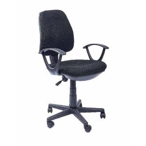 Silla ejecutiva Venso RTA-4003AT, tela negra, base nylon, altura regulable, brazos fijos