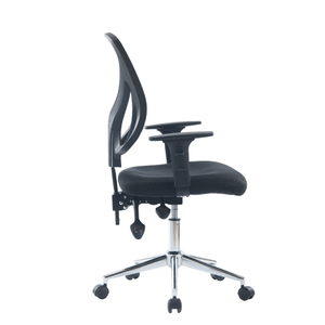 Silla ejecutiva Venso RTA-6020, respaldo malla regulable, brazos ajustables, base cromada, mecanismo LAP, negro