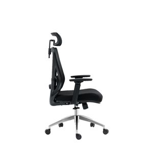 Silla ergonómica presidencial Venso RTA-C4227, soporte lumbar, cabecera, brazos 3D, negro