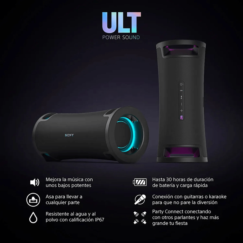 Parlante Sony SRS-ULT70 Bluetooth 30h Negro - Coolbox