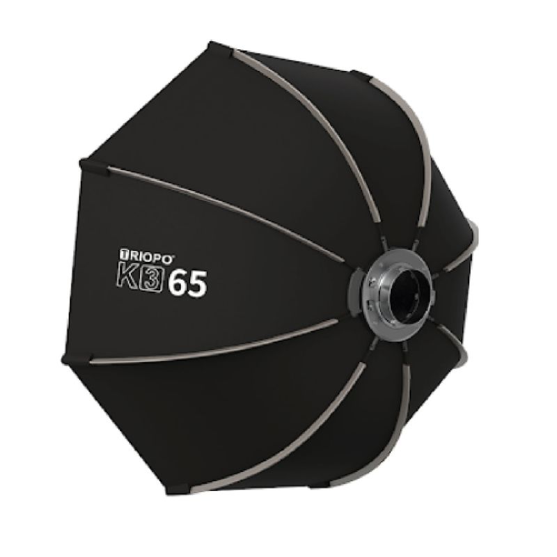 Octabox-Triopo-K3-65cm-plegable-con-difusor-frontal-luz-suave-profesional-compatible-con-flashes-Bowens-Mount