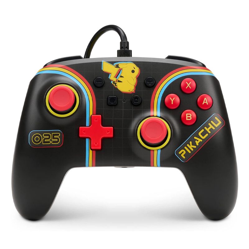 Mando PowerA Pikachu Arcade con cable Switch 3m