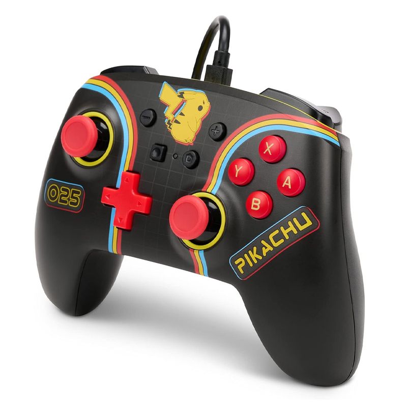 Mando PowerA Pikachu Arcade con cable Switch 3m