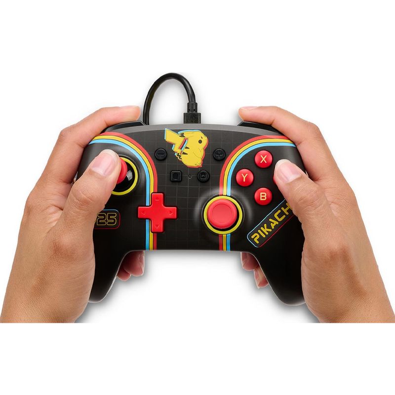 Mando PowerA Pikachu Arcade con cable Switch 3m