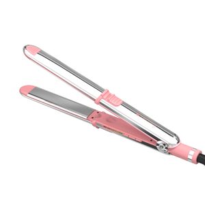 Plancha alisadora Nano Titanium con temperatura ajustable hasta 240°C, carcasa de acero inoxidable, indicador LED