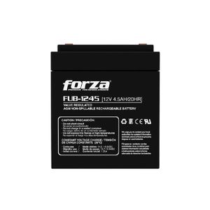 Batería Forza FUB-1245 sellada 12V/4.5Ah, recargable AGM sin mantenimiento, ideal para UPS