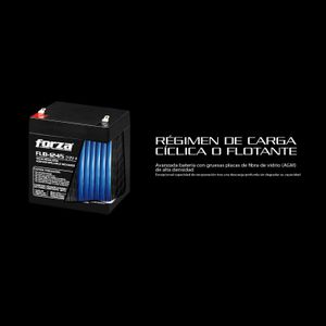 Batería Forza FUB-1245 sellada 12V/4.5Ah, recargable AGM sin mantenimiento, ideal para UPS