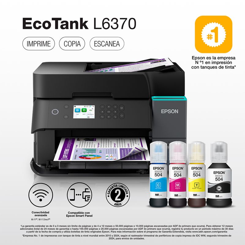 Impresora multifuncional Epson Ecotank L6370 Wi-Fi_22