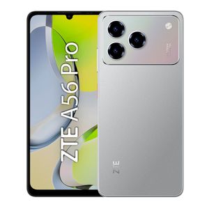 Celular ZTE A56 Pro 4G 128GB, 4GB RAM, cámara dual 50MP + 8MP, 6.75", gris