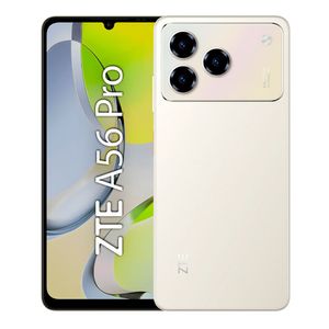 Celular ZTE A56 Pro 4G 128GB, 4GB RAM, cámara dual 50MP + 8MP, 6.75", dorado