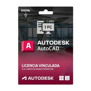 Licencia digital Autocad 2026 EDU, 1 dispositivo, duración 1 año, compatible Windows 10 y 11