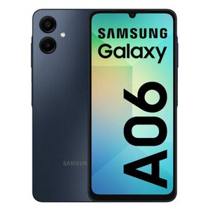 Celular Samsung Galaxy A06 4G 64GB, 4GB RAM, cámara principal 50MP + 2MP, frontal 8MP, 6.7", negro