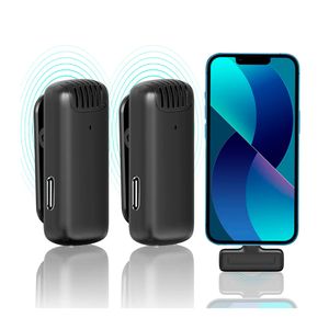 Micrófono inalámbrico Ulanzi J12, conector tipo Lightning, 2 micrófonos