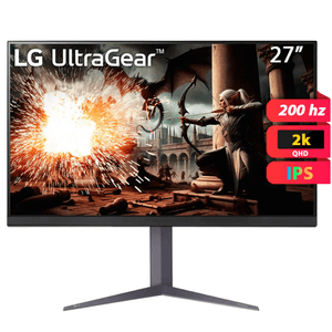 Monitor plano LG 27" UltraGear 27GS75Q-B, panel QHD (2560x1440), 180Hz, 1ms, HDR10, negro