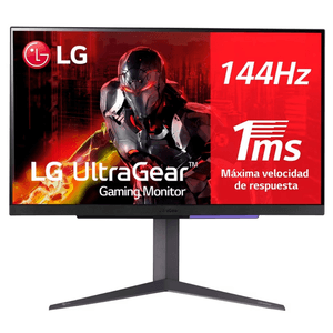 Monitor plano LG 27" 27GR93U, panel IPS, UHD, 144Hz, 1ms, AMD FreeSync Premium, negro