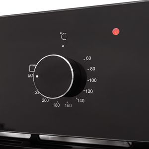 Combo: Encimera Glass 60cm a gas 4 quemadores + horno empotrable eléctrico 56L, con grill y turbo convección, negro