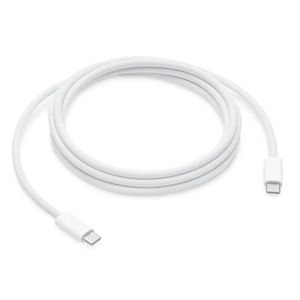 Cable Apple USB-C, trenzado 2 metros, 240W, carga rápida, transferencia USB 2.0, blanco